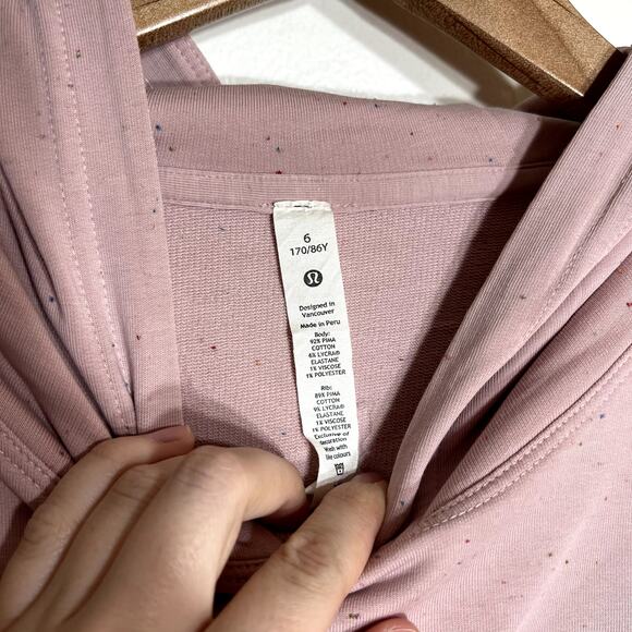 Lululemon Light Pink Speckled Hooded Sweatshirt LAST CALL - Picture 3 of 5
